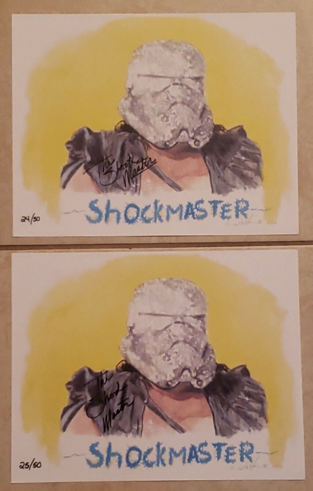 (Lot of 2) The Shockmaster WCW Signed 11x14 Photo Poster painting Picture Print