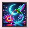 Luminous Lotus Hummingbird-11CT Stamped Cross Stitch 40*40cm/15.75*15.75in