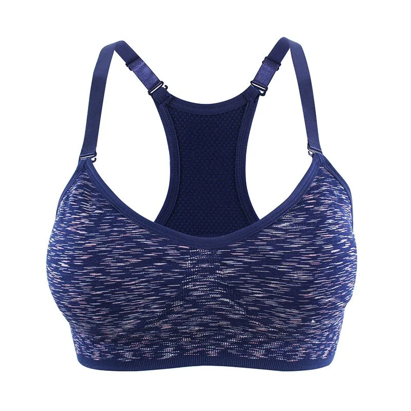 VEAMORS Quick Dry Fitness Sports Bra For Running Gym Seamless Wirefree Padded Underwear Shakeproof Push Up Yoga Bra Tops