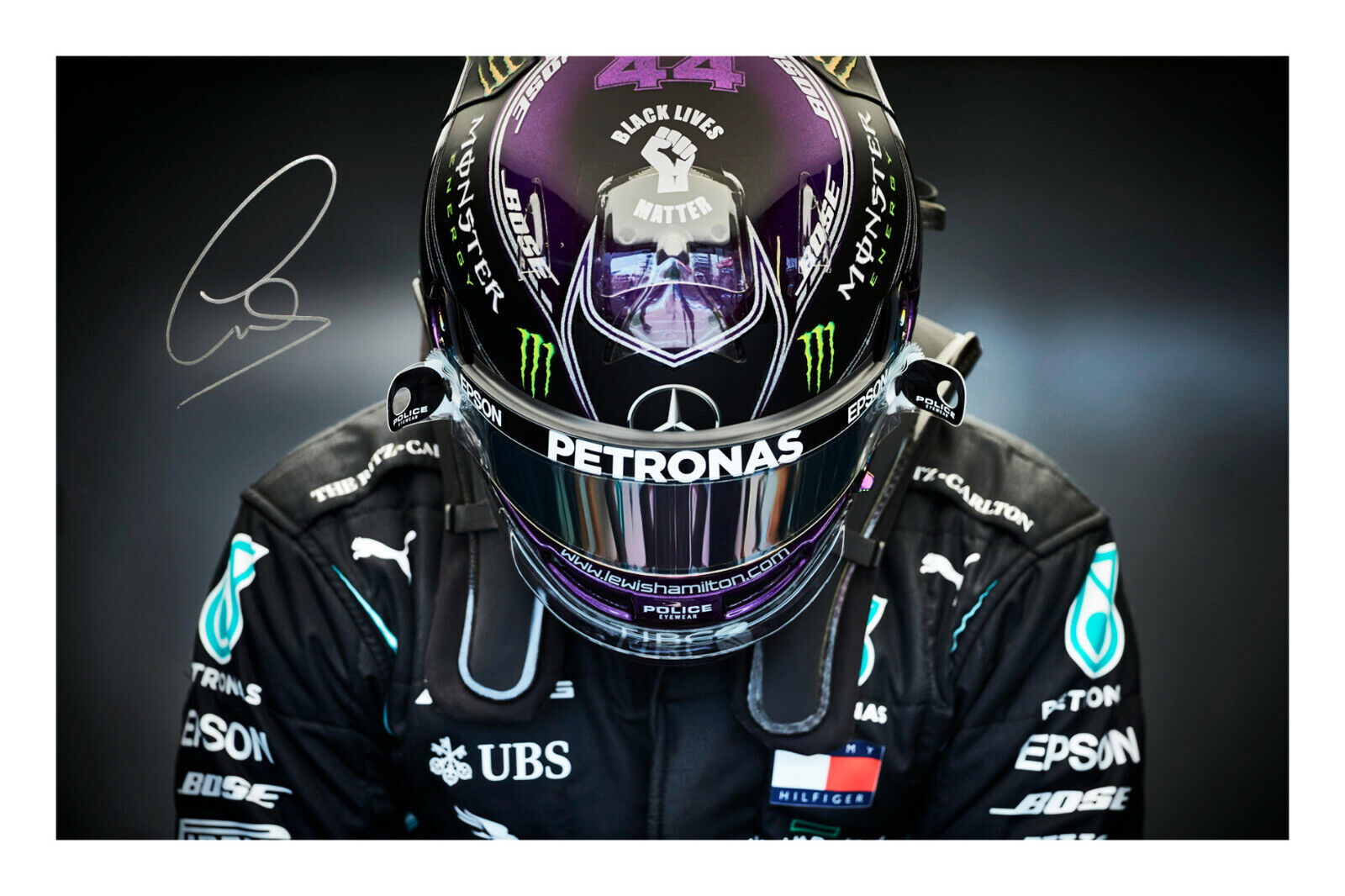 Lewis Hamilton Signed A4 Photo Poster painting Print Autograph Formula 1 7 Times World Champion