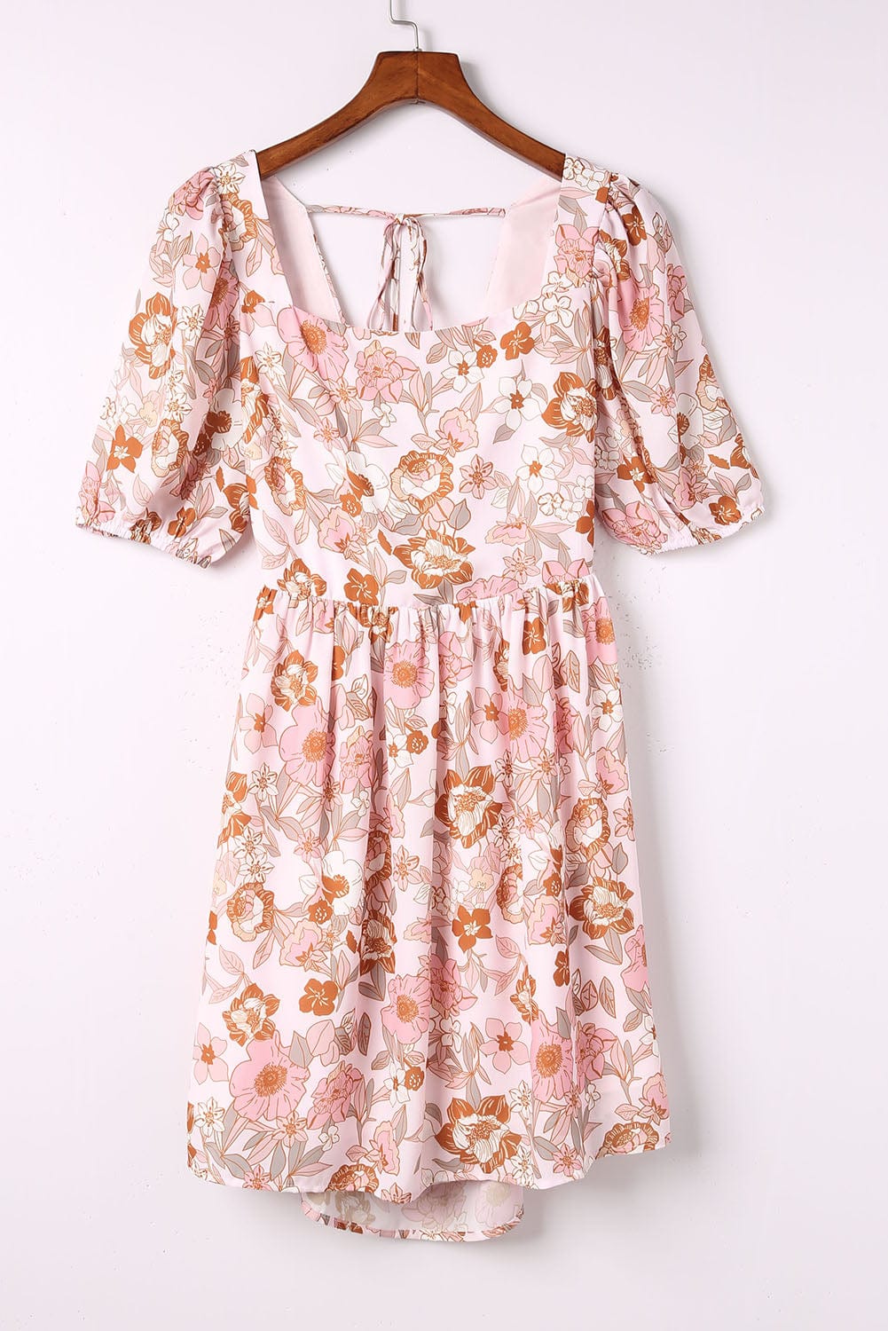 Plus Size White Floral Mini Dress