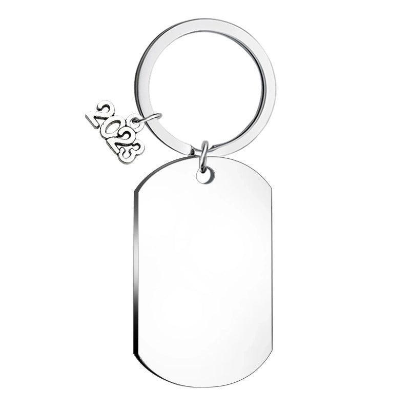 Minimalist Geometric Stainless Steel Unisex Bag Pendant Keychain