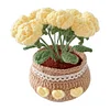 DIY Flower Potted Crochet Kit with Video Tutorial Cute Plants Hand-Knitted Tool