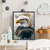 Kit de peinture en diamant Eagle full round drill DIY pour adultes offert 30x40cm