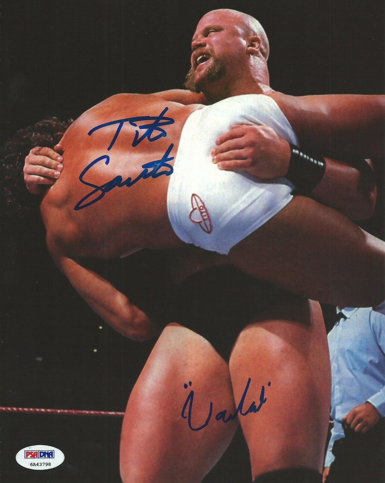 StrikeForce Tito Santana & Powers of Pain Warlord Signed WWE 8x10 Photo Poster painting PSA/DNA