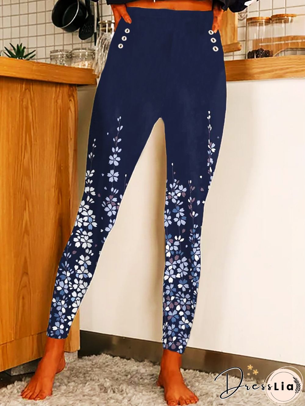 Tight Floral Casual Leggings