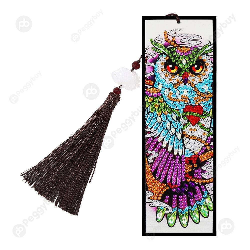 

Owl-DIY Creative Diamond Tassel Bookmark, 501 Original