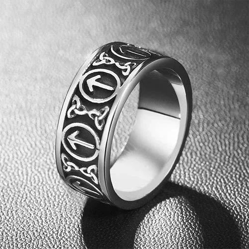 Coutureaura Nordic Viking Rune And Celtic Knot Ring