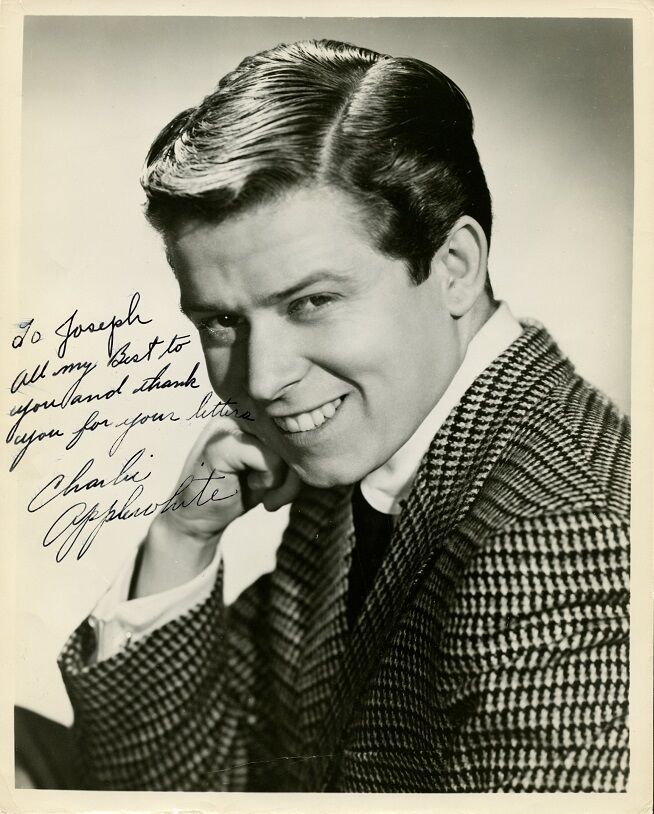 Vintage CHARLIE APPLEWHITE Signed Photo Poster painting