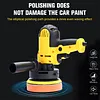 EU Electric Car Polishing Machine with Buffing Sponge Auto Detailing Handheld Polisher Adjustable Speed Scratch Repair Grinding Machine Car Accessories Power Tools