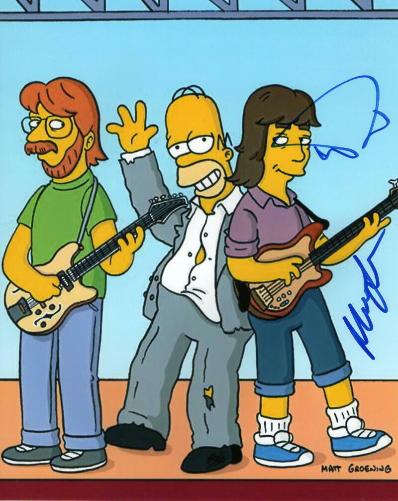 TREY ANASTASIO MIKE GORDON SIGNED AUTOGRAPH 8x10 Photo Poster painting - PHISH THE SIMPSONS ACOA