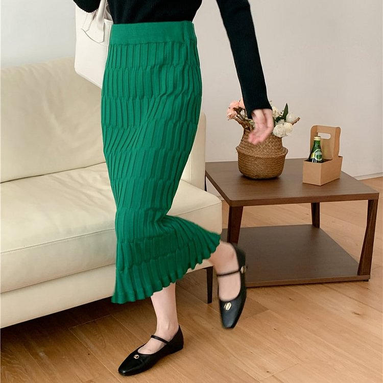 Plain Shift Casual Skirts QueenFunky