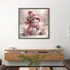 Snowman-Full Embroidery 3 Strands 11CT Stamped Cross Stitch-40*40CM