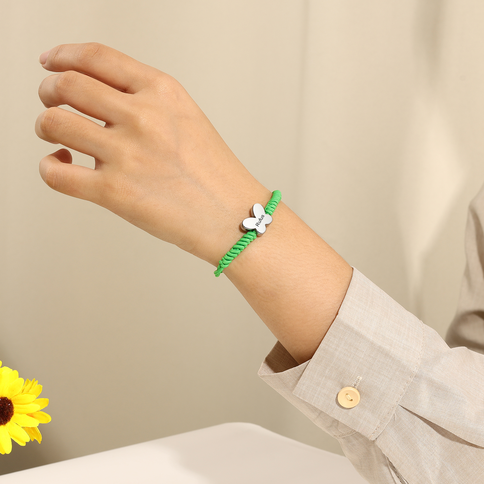 Butterfly Adjustable Bracelet Custom Name Bracelet Gift for Daughter Granddaughter - Your Wings Always Exist, All You Have To Do Is Fly