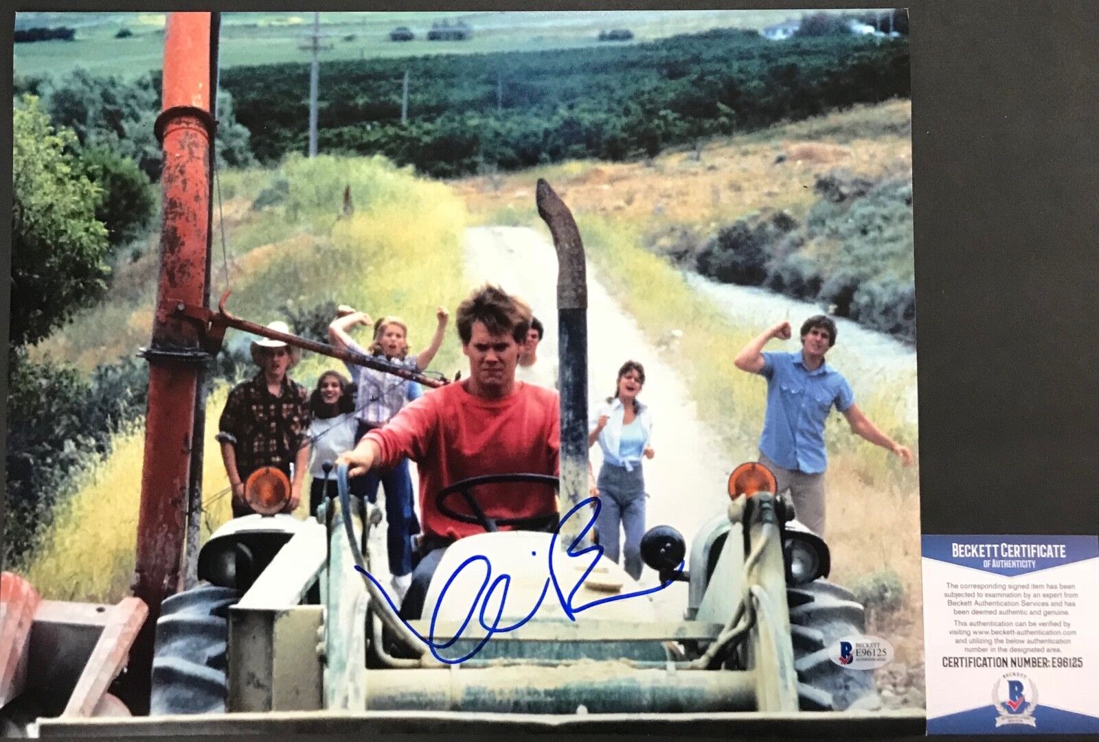 REN McCORMICK!!! Kevin Bacon Signed FOOTLOOSE 11x14 Photo Poster painting #2 Beckett BAS