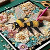 Framed Diamond Painting - Special Shaped - Insect (25x25cm)