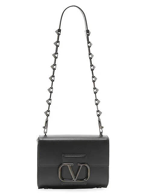 Valentino Garavani Stud Sign Leather Shoulder Bag