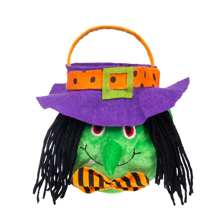 Green Tote Bags-Personalized 1 Name Pumpkin Halloween Bags, Custom Kids Halloween Trick or Treat Candy Bags with Name