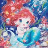 Mermaid Princess-14CT Stamped Cross Stitch Egyptian Cotton 65*65cm/25.59*25.59in(Big Size) tapestrymarket