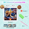 Diamond Painting-DIY Crystal Rhinestone Flag Cross Lion