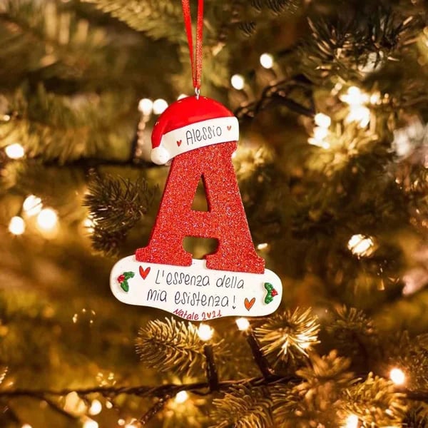 Personalized Christmas 24 Letter Ornaments | 168DEAL
