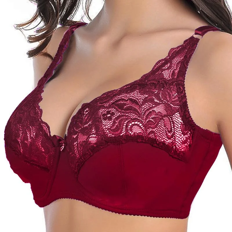 🔥Women's plus size sexy hollow lace bra