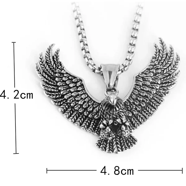 Men's Vintage American Eagle Stainless Steel Necklace-inspireuse