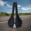 3D Printed Breathable Shock Absorption Hollow Bike Saddle for Road Bike (Nylon)