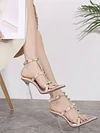 Transparent Rivet Transparent Pointed Tall Heels