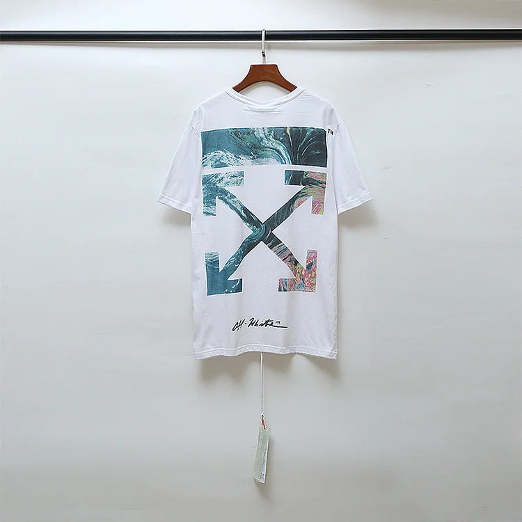 Off White T Shirt Spring and Summer Fashion Off Ow Printed Men's and Women's Cotton T-shirt