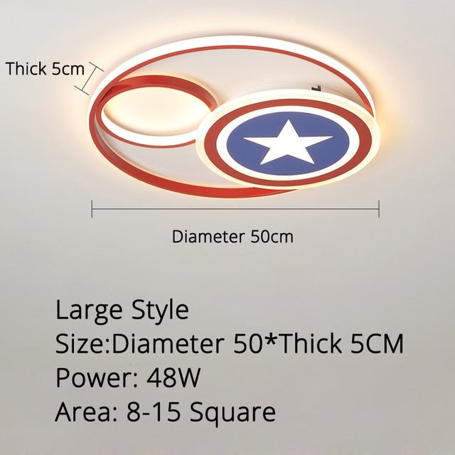 Captain LED Ceiling Lights Boy's Girl's Study Room Bedroom Modern Lamp Lighting New Fixture  Remote Control Luminaria