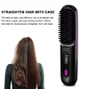 Cordless Hair Straightening Brush Straightener Rechargeable Hot Brush