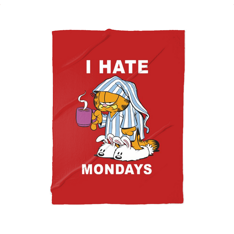 I Hate Mondays Coffee, Garfield Fleece Blanket