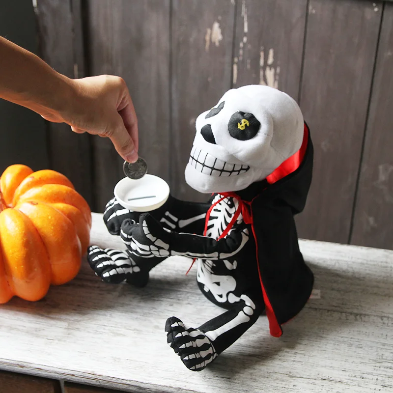 begging ghost music piggy bank ornament