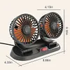 5/12/24V Air Circulator Fan 2 Speed Electric Car Fan for Car Truck SUV RV Cranes