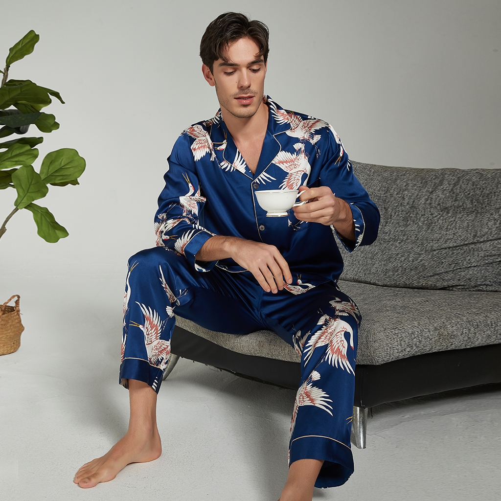 19 Momme Designer Silk Pajamas For Men REAL SILK LIFE