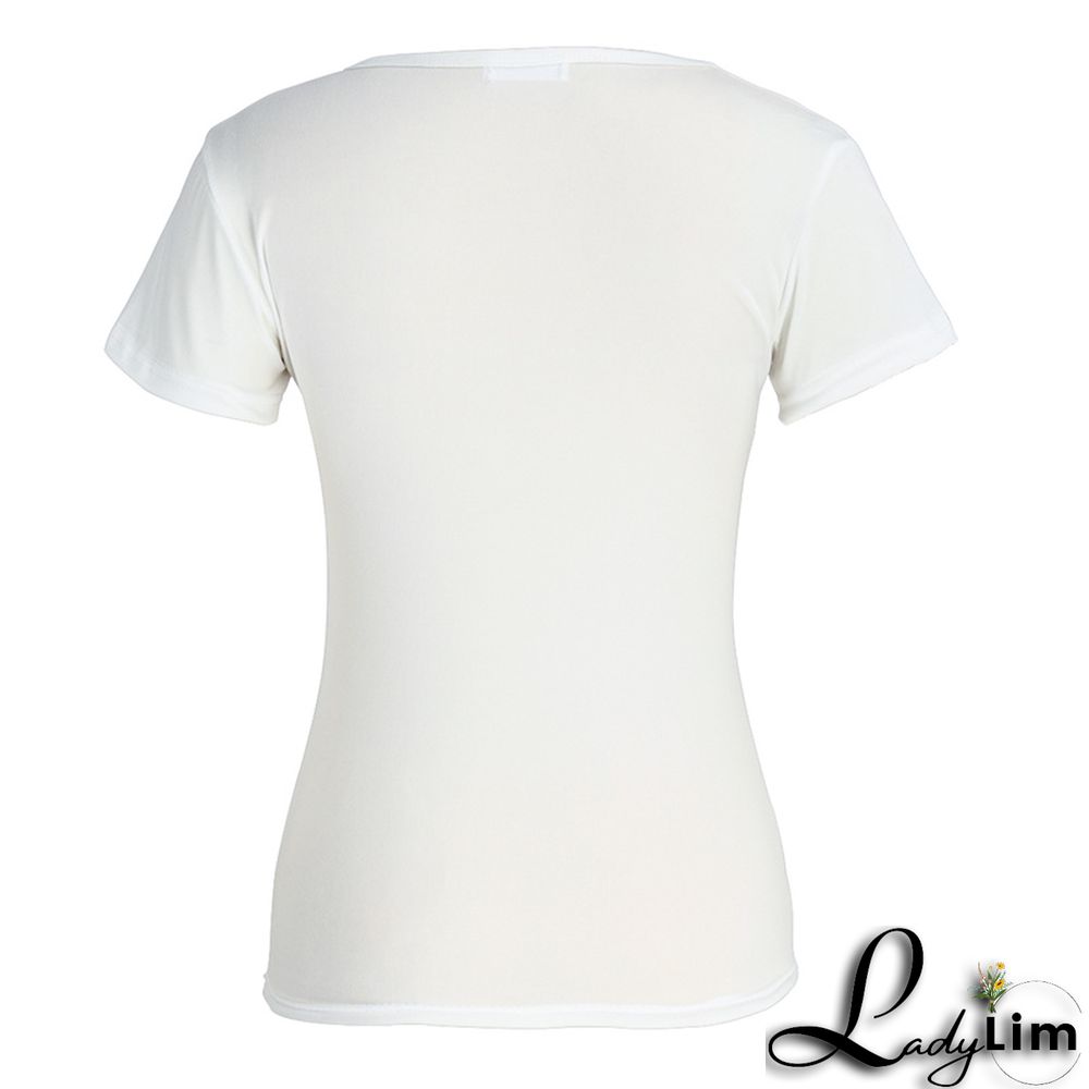 Blue Fashion Casual Letter Print Basic O Neck T-Shirts