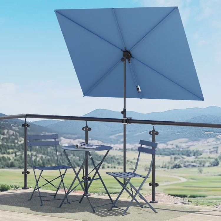 GRAND PATIO Outdoor JENA 6x4 FT Rectangular Flat Patio Market Umbrella