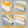 Plastic Wrap Dispenser with Cutter Magnetic Food Cling Film Cutter Kitchen Tool