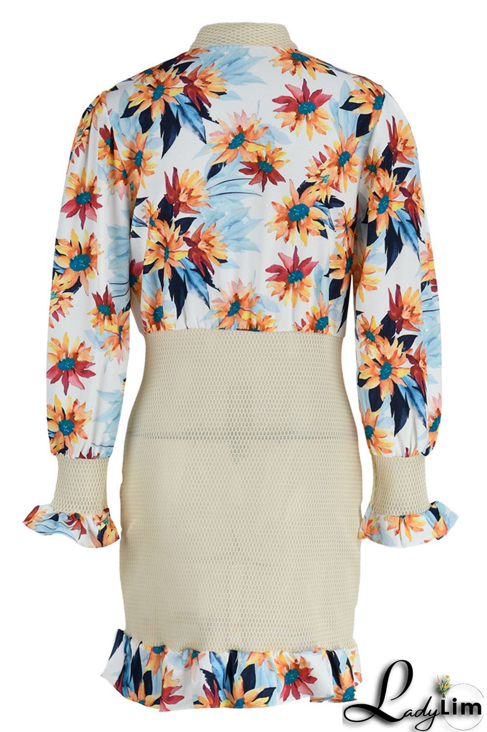 Red Fashion Casual Print Split Joint Buckle Flounce Fold Stringy Selvedge Mandarin Collar Dresses