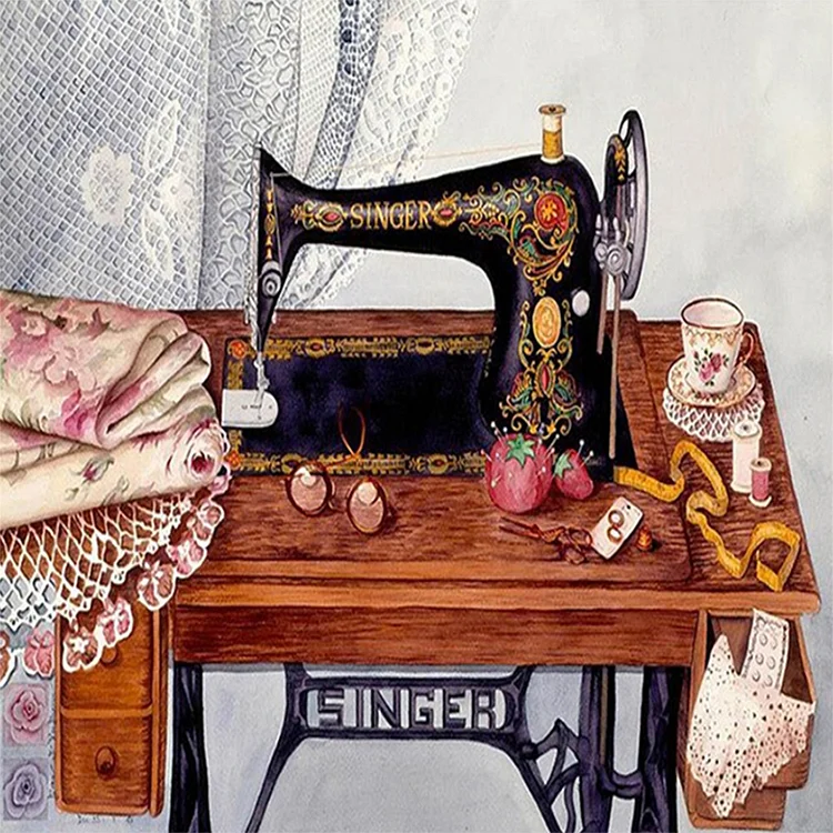 Sewing Machine - Painting By Numbers - 40*40CM gbfke