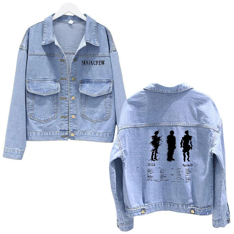 Kpop Jimin Jungkook Suga V Jhope Denim Jacket