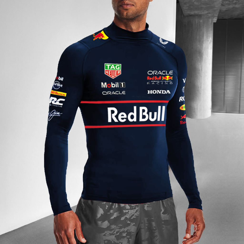 Men's Racing Print Casual Slim Fit Long Sleeve T-Shirt