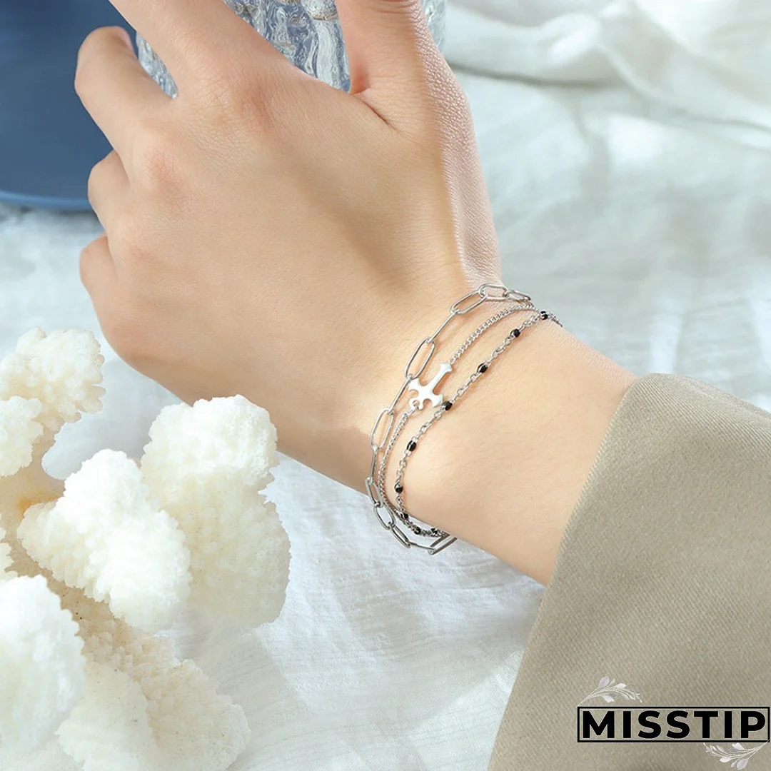 Titanium Steel Three-Layered Bracelet