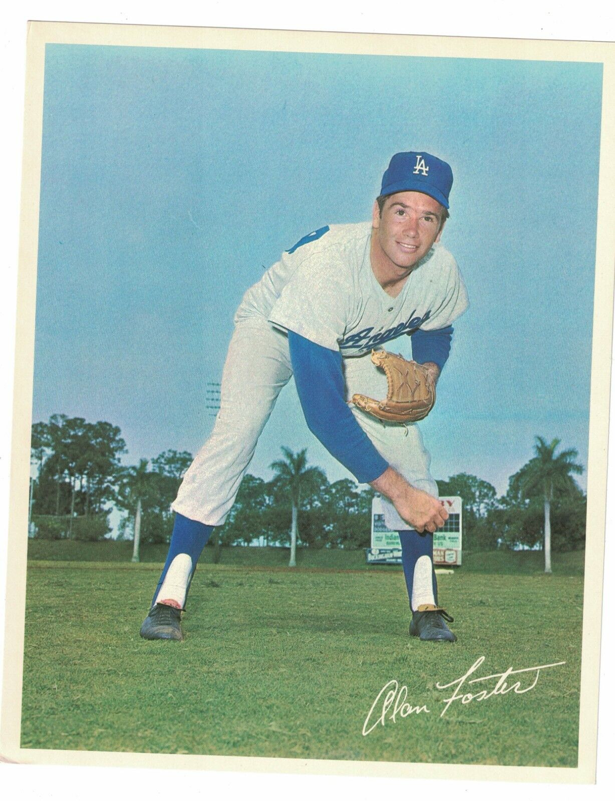 Alan Foster Los Angeles Dodgers 1960's Team Issue 8x10 Baseball Photo Poster painting AO