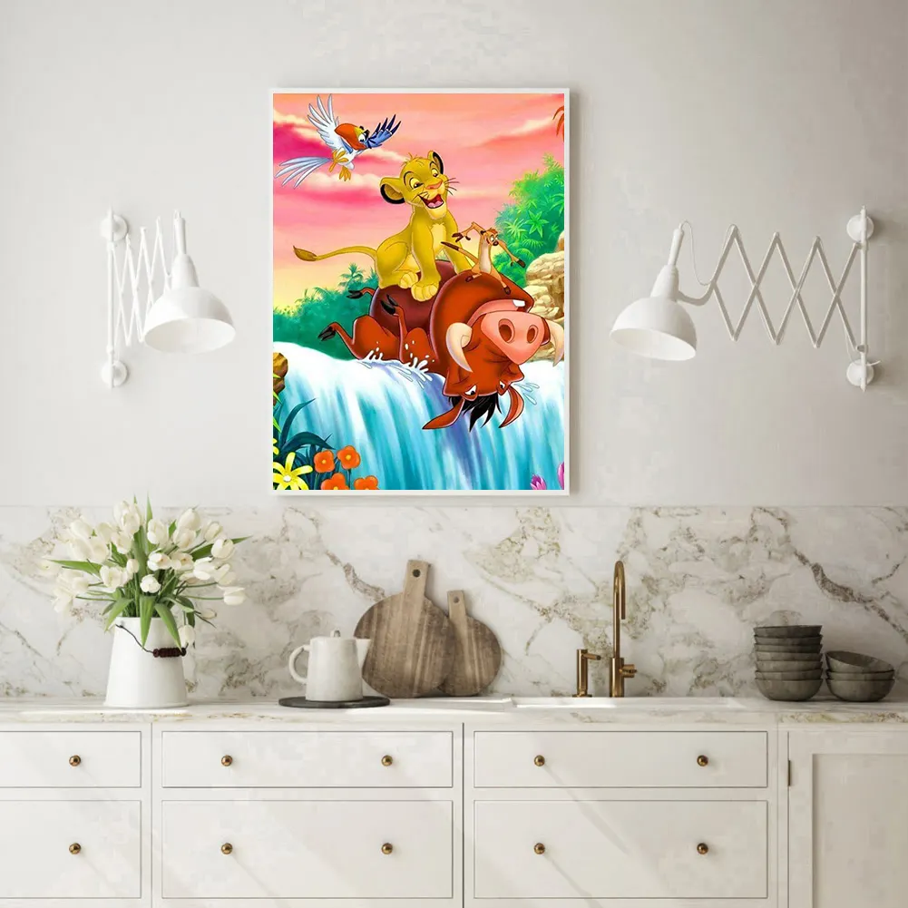 Diamond Painting - Full Round Drill - Lion King(30*40cm)