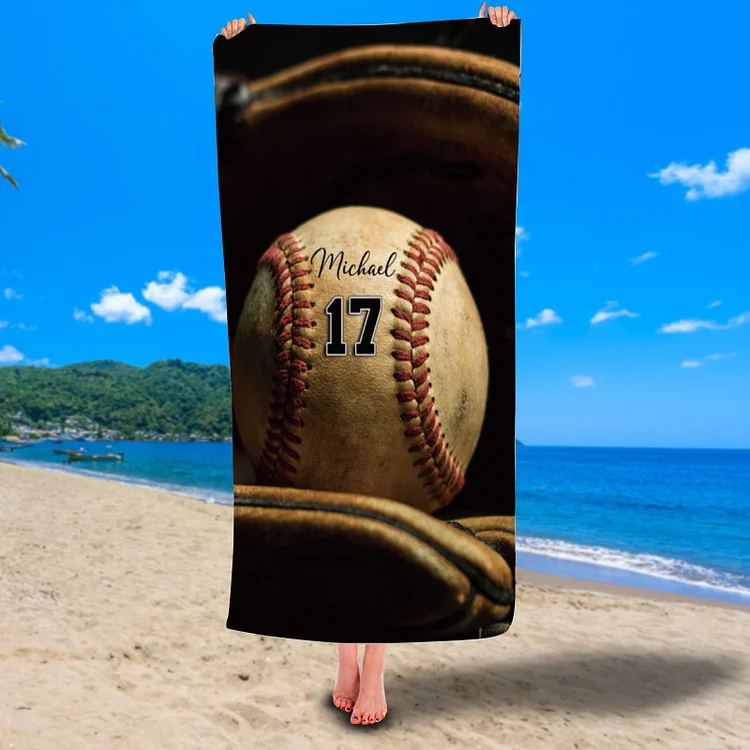 Personalized Kid Baseball Towel For Summer&Beach|DYTowel67
