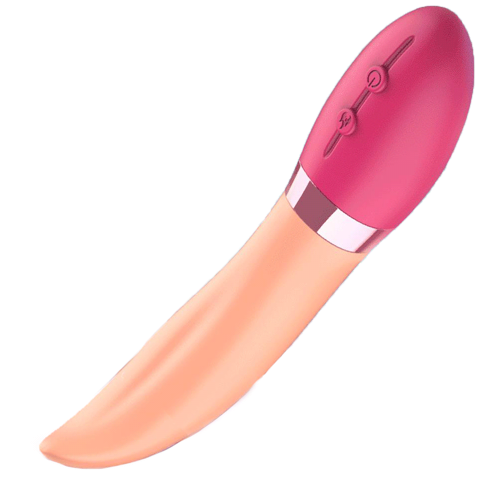 3-in-1 Swinging And Heating Tongue Vibrator - Rose Toy