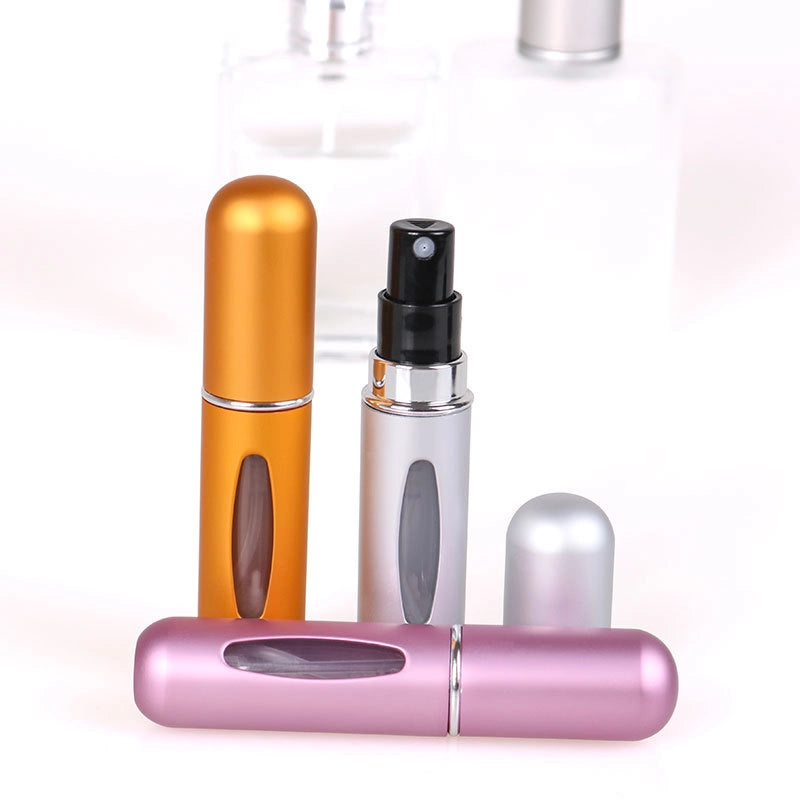 5ml Perfume Bottle Sub-bottle Bottom Filling Self-pump Type Recyclable Rechargeable Spray Bottle High-end Portable Cosmetic Bottle