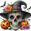 Skull-11CT Stamped Cross Stitch 40*40cm/15.75*15.75in tapestrymarket